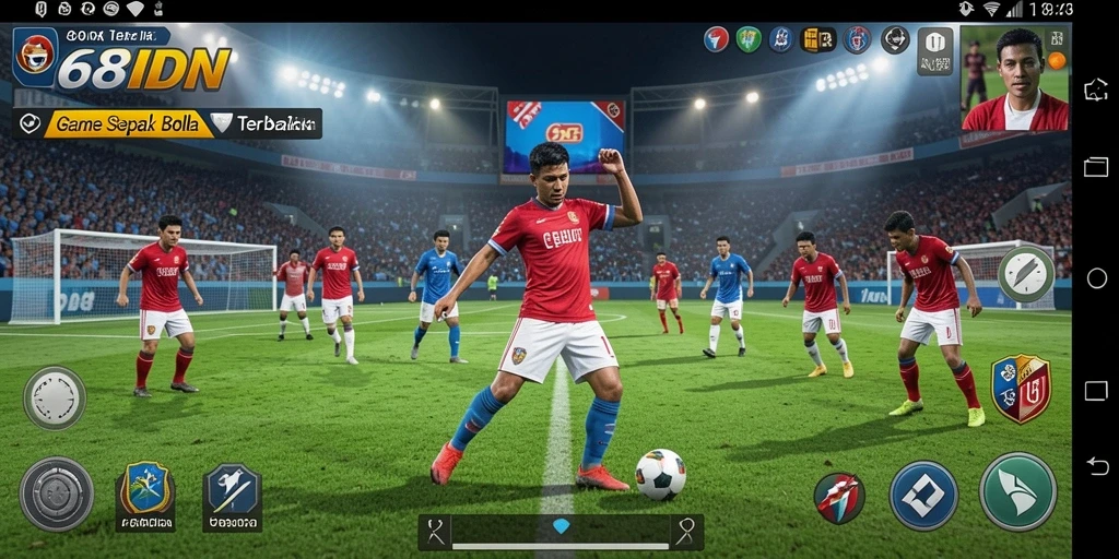 Gameplay mendebarkan di dalam 68IDN dengan tim sepak bola favorit.