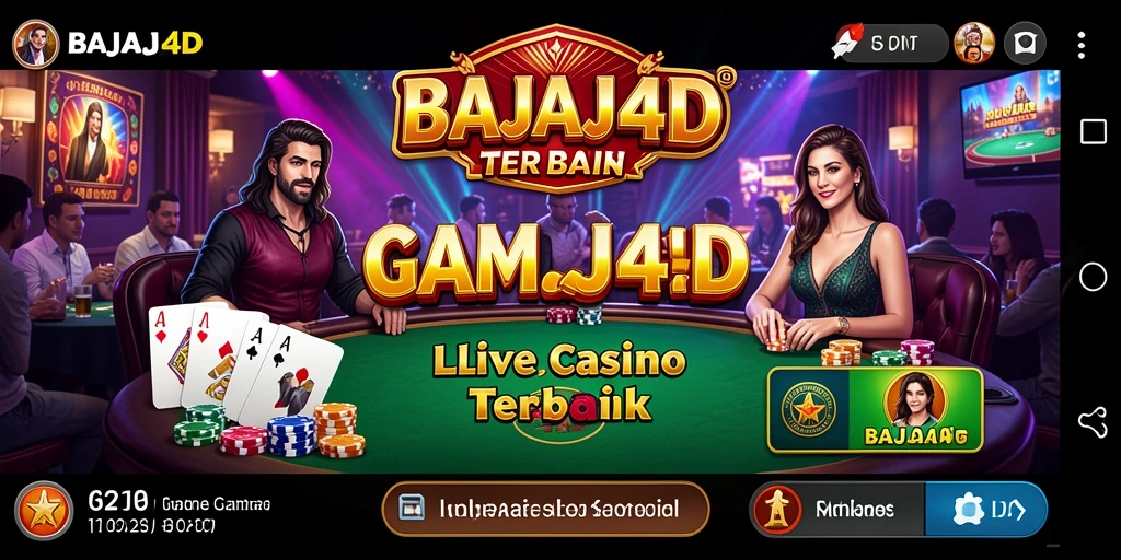 Screenshot dari gameplay Live Casino BAJAJ4D menunjukkan dealer yang profesional dan suasana bermain yang mendebarkan.