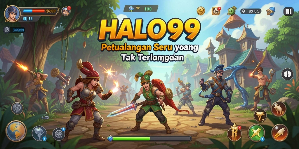 Tangkapan layar menunjukkan karakter menjelajahi dunia petualangan yang menakjubkan.