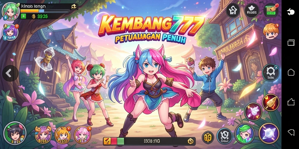 Tangkapan layar gameplay KEMBANG777 dengan karakter Anime yang menarik.