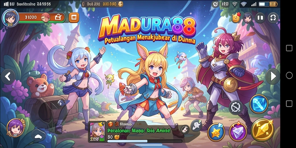 Gameplay seru dengan karakter anime yang menarik.
