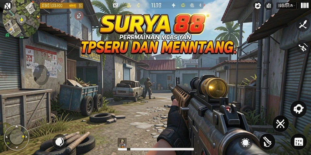 Gameplay menegangkan dari SURYA88 di medan pertempuran.