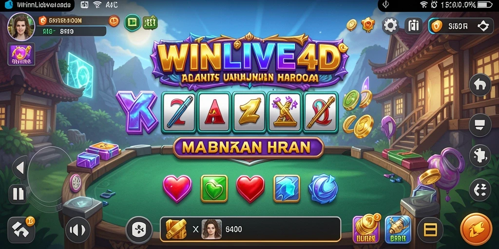 Tampilan tampilan aplikasi WINLIVE4D dengan fitur Utility yang menarik.
